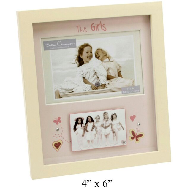 "Betsy Cameron MDF Landscape Frame 3D The Girls Photo Frame The girl 4x6"""