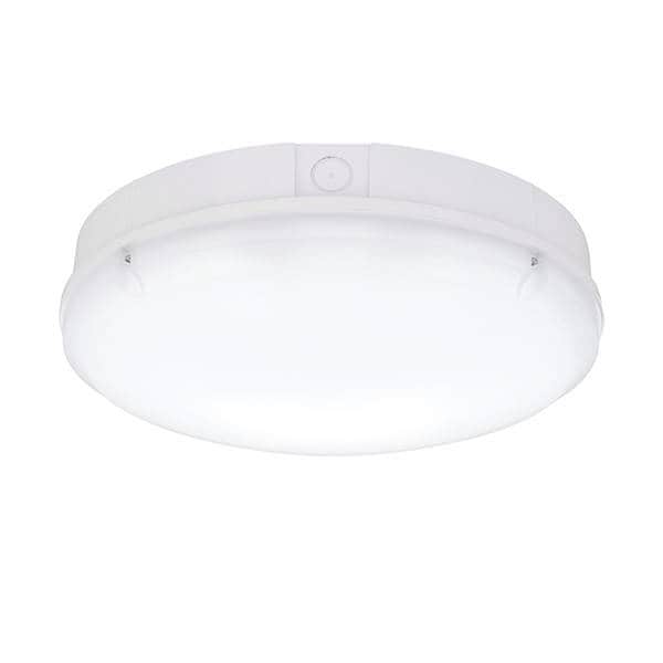 Forca Cct Integrated LED Outdoor Microwave Flush Light Gloss White, Opal IP65