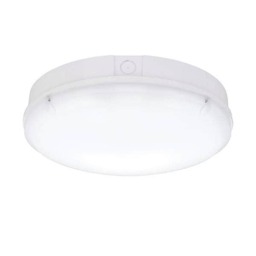 Forca Cct Integrated LED Outdoor Microwave Flush Light Gloss White, Opal IP65