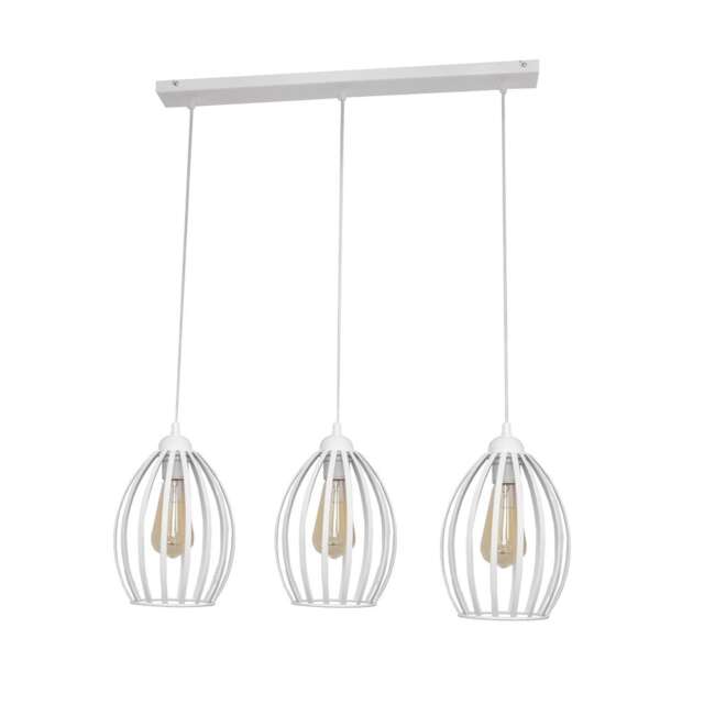 Dali Straight Bar Pendant Ceiling Light White 70cm