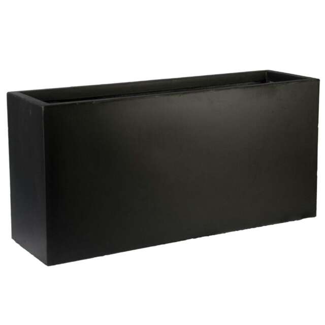 Black Light Concrete Trough Garden Planter H30 L65 W19 cm, 37 ltrs Cap.