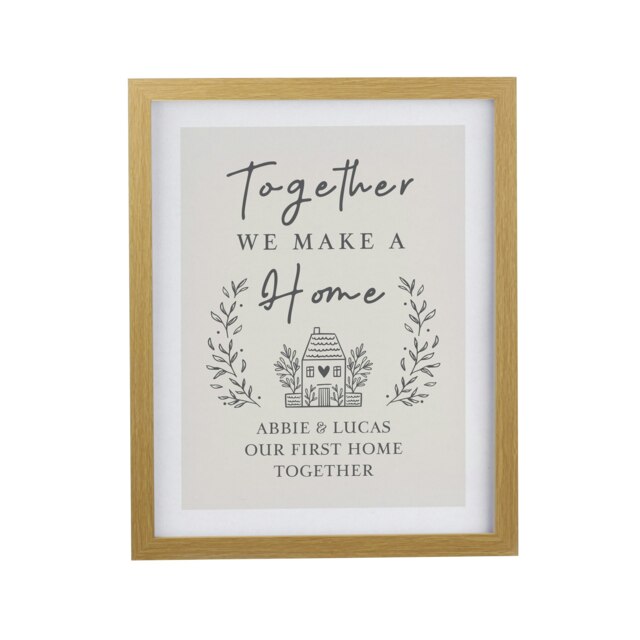Personalised Home Oak Poster Frame Brown One Size