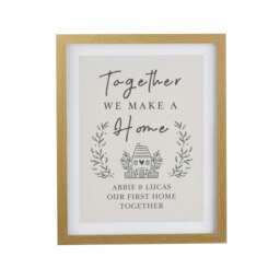 Personalised Home Oak Poster Frame Brown One Size