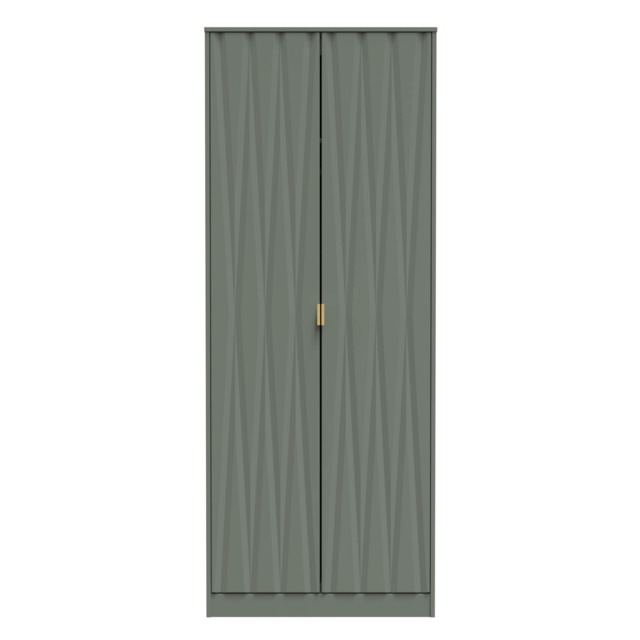 Dallas Tall Double Wardrobe in Reed Green (Ready Assembled) Green Reed Green