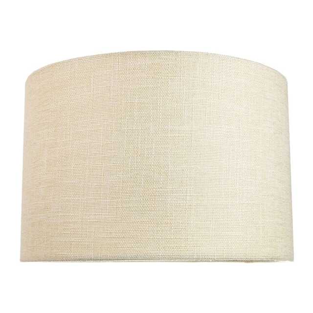 Contemporary and Sleek 12 Inch Cream Linen Fabric Drum Lamp Shade 60w Maximum Cream Cream 1