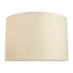 Contemporary and Sleek 12 Inch Cream Linen Fabric Drum Lamp Shade 60w Maximum Cream Cream 1