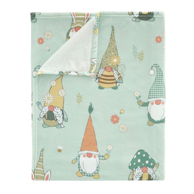 Catherine Lansfield Spring Gonks Cosy Fleece 130x170cm Blanket Throw Mint Green Green Mint Green One Size
