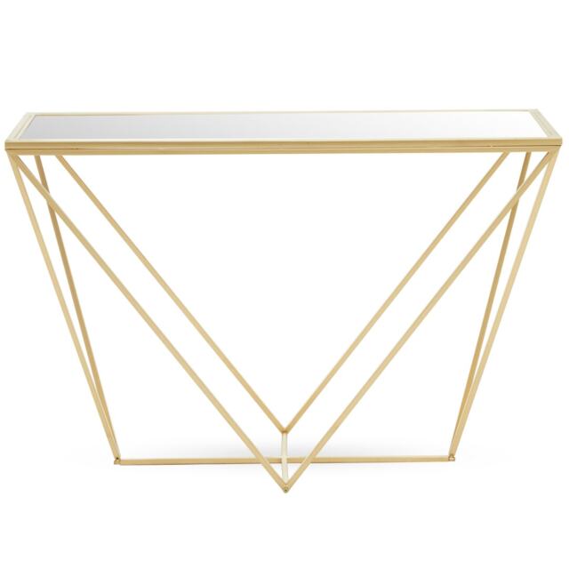 Farran Gold Finish Rectangular Console Table