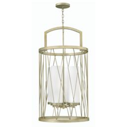 Nest 4 Light Ceiling Pendant Chandelier Silver Leaf, E27