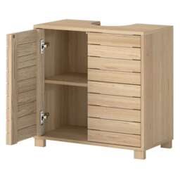 Levede 2 Door Oak Wooden Bathroom Under Sink Cabinet Basin Storage Vanity Unit
