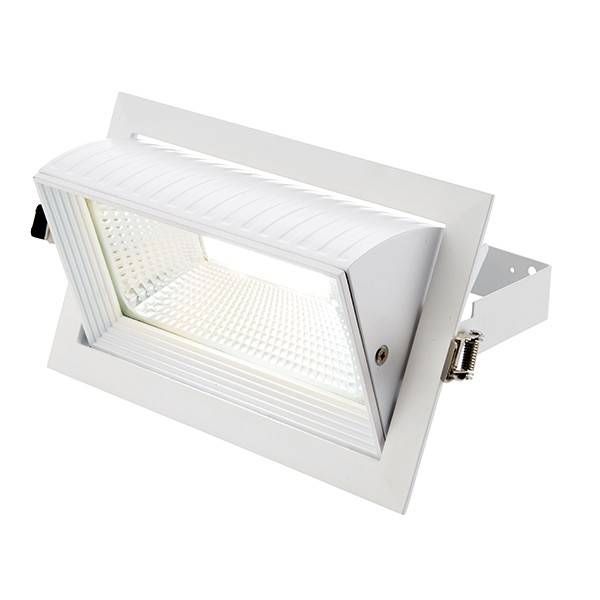 Axial Integrated LED Recessed Light Matt White, Glass
