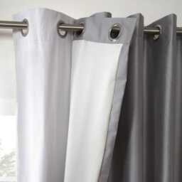 Eyelet Blackout Curtain Lining 168cm x 221cm White White White
