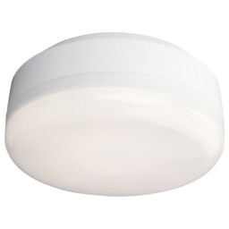 Mini LED Bathroom Ceiling Flush Light White, White Polycarbonate Diffuser IP44
