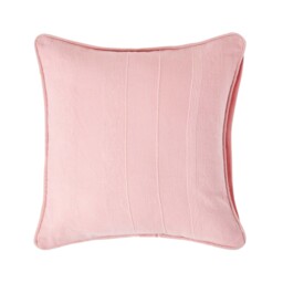 Homescapes Cotton Rajput Ribbed Pink Cushion Cover - 60 x 60 cm Pink Pink 1