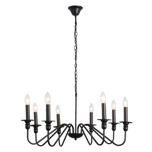 Living and Home Vintage Style 8-Light Candle Pendant Light