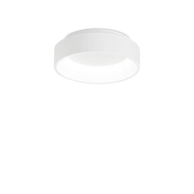ZIGGY Round 30cm Integrated LED Semi Flush Light White, 3000K, Non-Dim