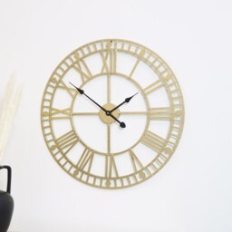 Gold Metal Skeleton Clock 60cm X 60cm