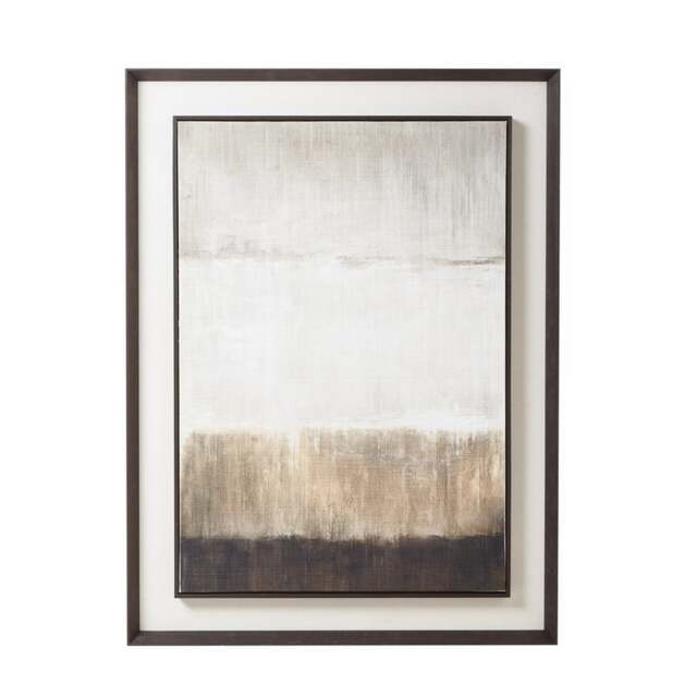 Extra Large Moderno Painting on Linen Mounted in Frame - Wood - L5 x W90 x H120 cm - Brown Brown Not provided
