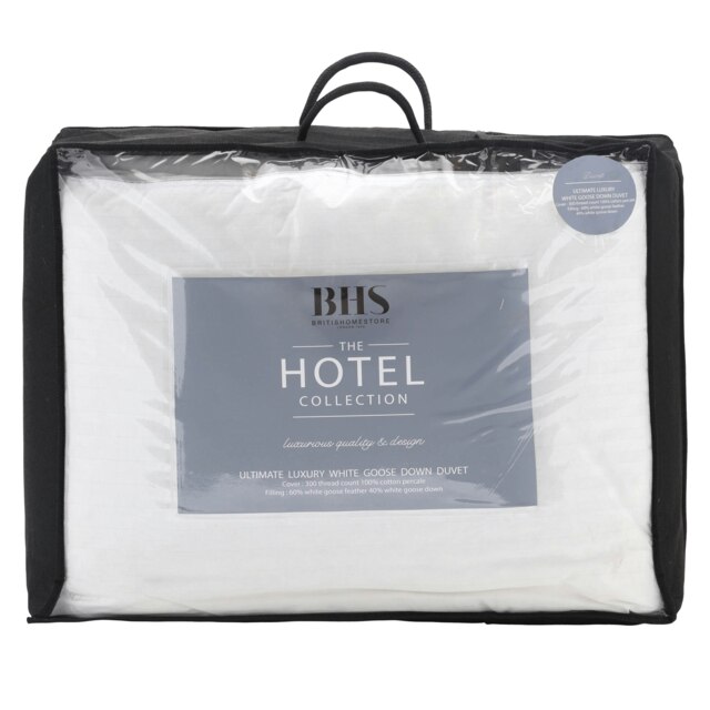 BHS 5 Star Hotel Collection 10.5 Tog White Goose Down King Duvet, White Multi