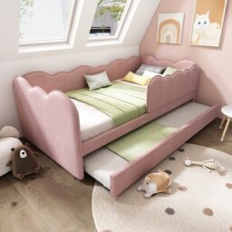 3ft Single Daybed Frame with Slatted Base, Multi-Functional Bed for Adults & Children