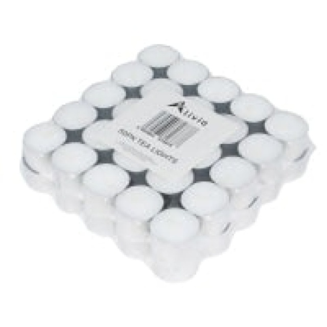 Alivio 150 Pack Candles Unscented Tealights 8 Hours Night Light Pack White