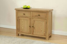 Shrewsbury 2 Door Sideboard - L35 x W96 x H77 cm - Oak Brown