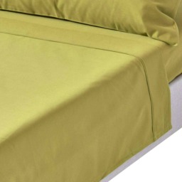 Homescapes Olive Green Egyptian Cotton Flat Sheet 1000 Thread Count, Single Green Single