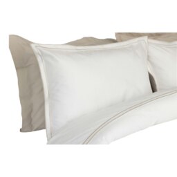Belledorm Savoy Oxford Pillowcase - Oyster - 76cm x 51cm White