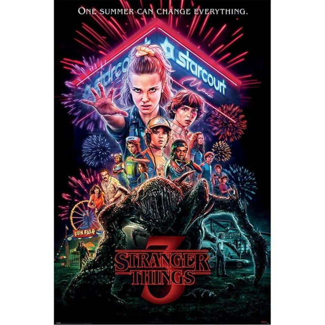 Stranger Things 3 Promo Poster Multi Multicoloured One Size 1