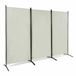 COSTWAY 3 Panels Room Divider Folding Room Partition White White