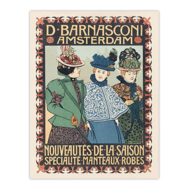 "Barnasconi Clothes Advert Vintage Wall Art Print Georg van Caspel 24x32"""