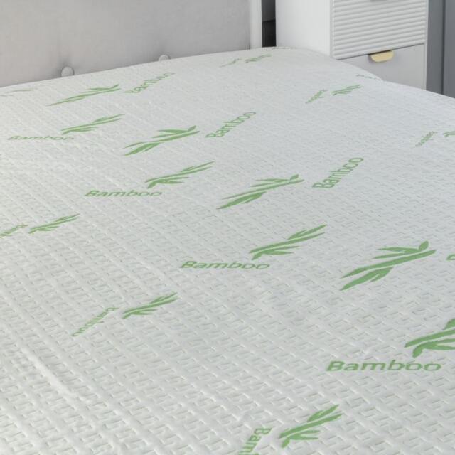 Bamboo Waterproof Mattress Protector Organic Soft Touch 40CM Deep Pocket Green Double