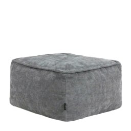 icon Amara Chenille Bean Bag Pouffe Grey Grey M