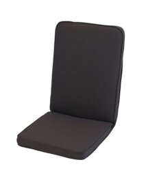 Low Recliner Outdoor Garden Furniture Cushion (Pack of 4) - L96 x W42 cm - Charcoal Grey