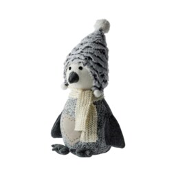 Blue Canyon Snowy Penguin Doorstop Grey Sand Filled Cute Penguin Home Decor Door Holder for Living Room Bedroom Office