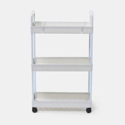 OHS 3 Layer Home Shelving Storage Organiser Trolley Cart - White