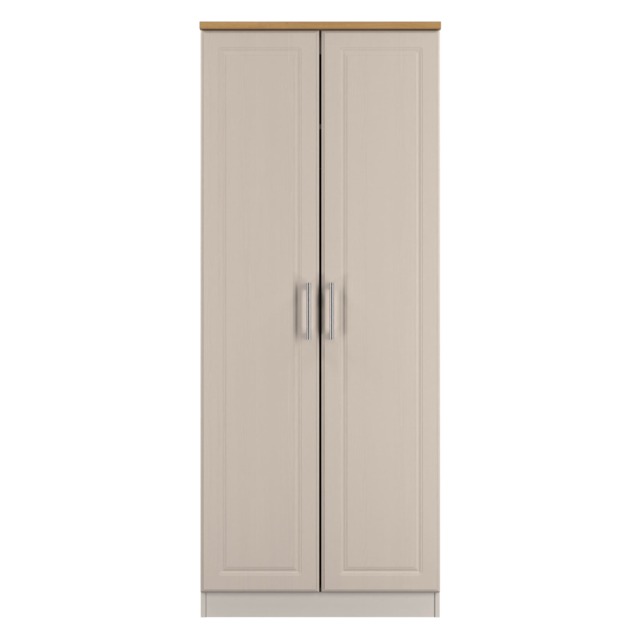 Norfolk Double Wardrobe in Kashmir Ash & Modern Oak (Ready Assembled) Cream Kashmir Ash & Modern Oak