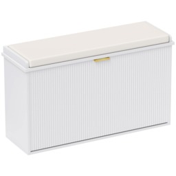 HOMCOM Shoe Storage Bench with Cushion and Flip-Drawer 80x26x47.5cm White