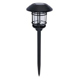 BHS Caelum LED Outdoor Solar Spike Light, Black Black Black 1