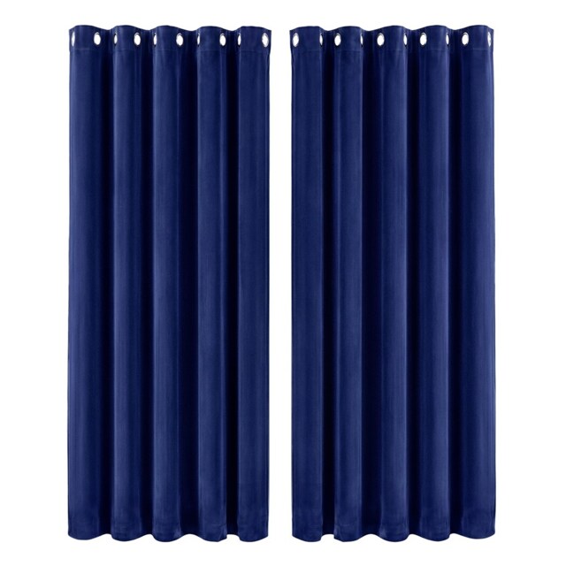 Marlow Velvet Blackout Eyelet Curtains with Tie Backs for Home
