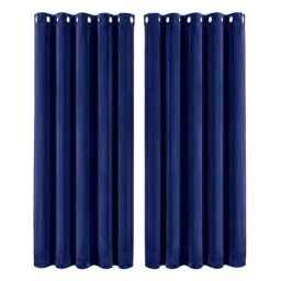 Marlow Velvet Blackout Eyelet Curtains with Tie Backs for Home