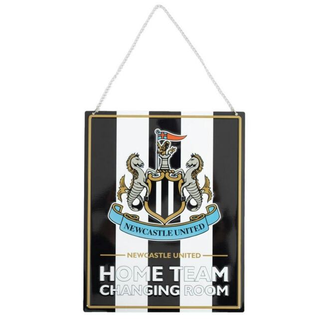 Newcastle United FC Home Team Plaque - Black/White/Gold - 25cm x 20cm