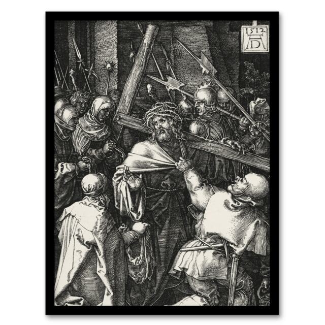 "Bearing of the Cross Albrecht Durer Framed Wall Art Print 12X16"""