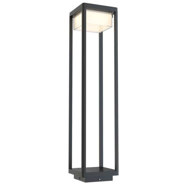 Outdoor Baker Street Integrated LED Black Bollard Landscape Light IP65
