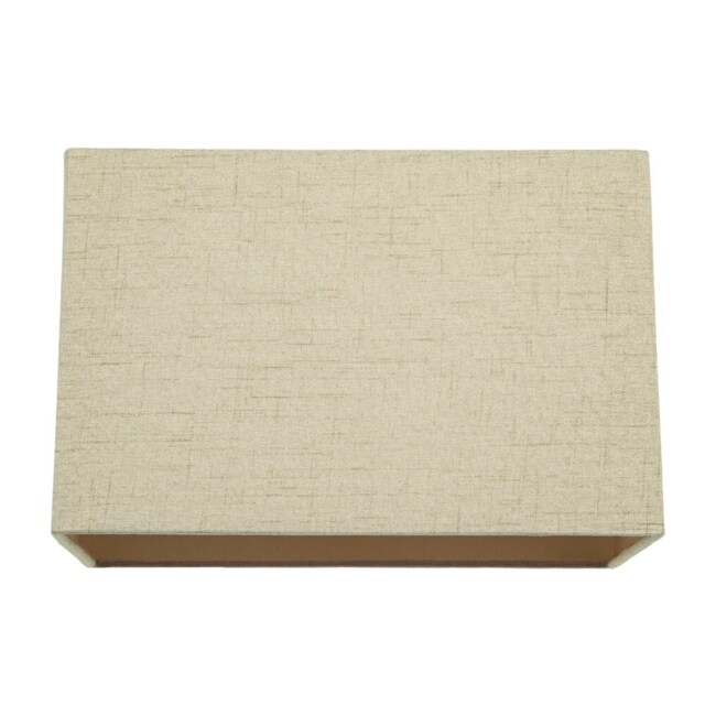 Contemporary and Sleek Taupe Linen Fabric Rectangular Lamp Shade 60w Maximum Cream Taupe 1