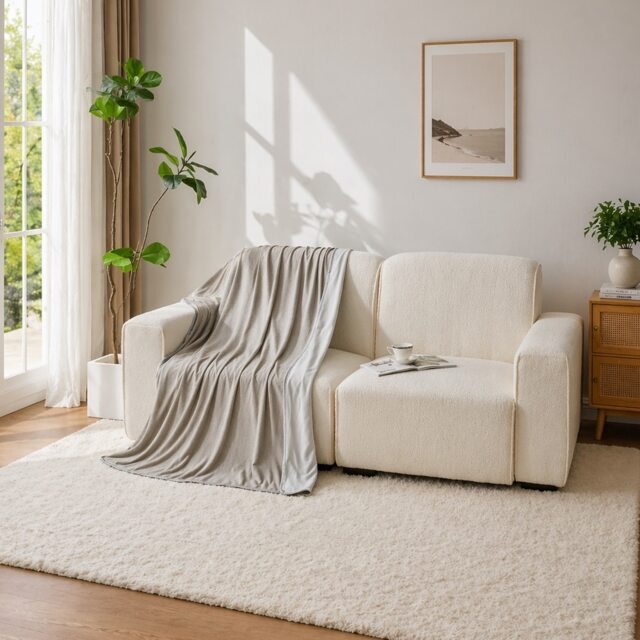 Dyzi Home Extra Soft & Lightweight Cooling Blanket, Arc-Chill & Hypoallergenic - 150 x 200cm Grey