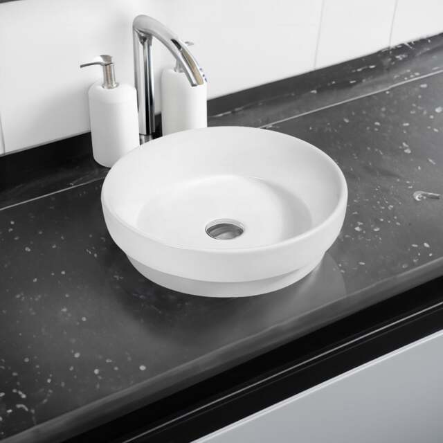 Limoge 7375 Ceramic Vert Round Countertop Basin