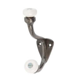 Hammer & Tongs White Ceramic Ball Hat & Coat Hook - W30mm x H105mm - Raw