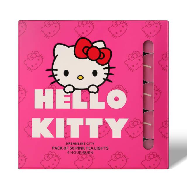 Hello Kitty Round Pink Tealights Pack of 50 - Dreamlike City