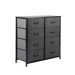 Levede 8 Drawer Fabric Chest Storage Organizer for Bedroom Home Grey